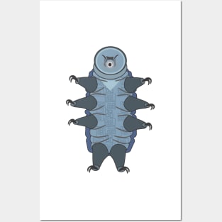 Water Bear (Tardigrade) - Blue Posters and Art